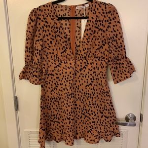 Morningmist Spot Daily Mantra Frill Mini Dress